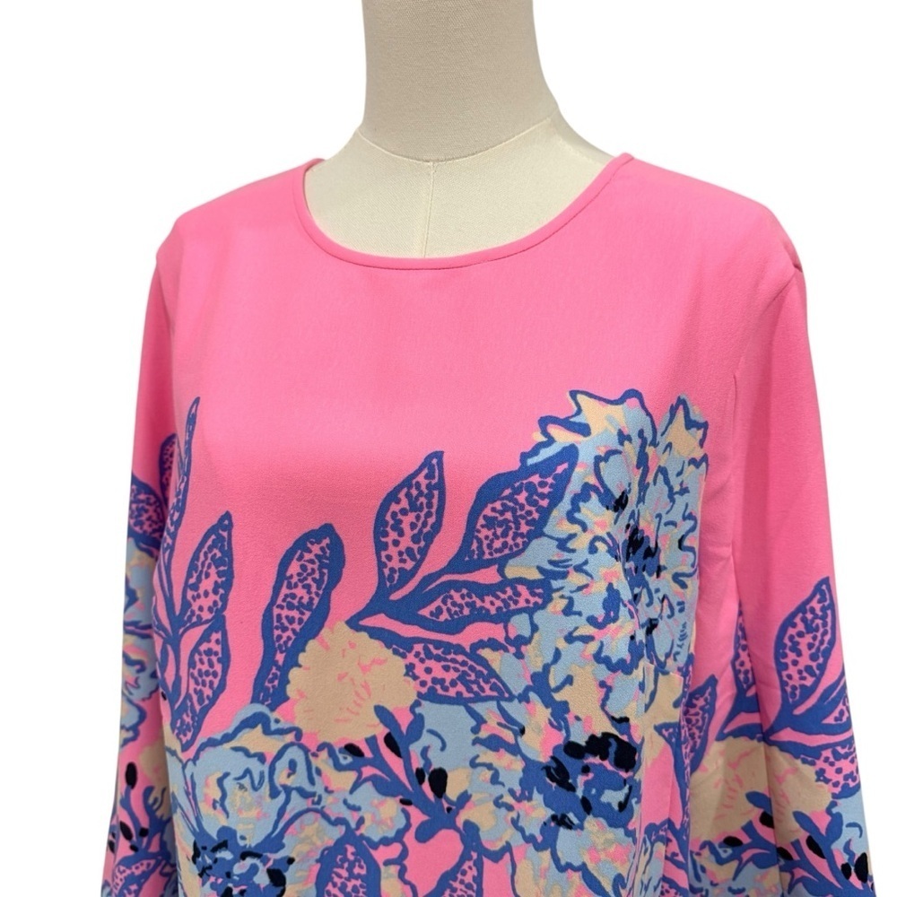 Lilly Pulitzer GWENLYN DRESS MULTI TOTALLY KOALAFIED ENGINEERED WOVEN DRESS SZ14 - Picture 4 of 14